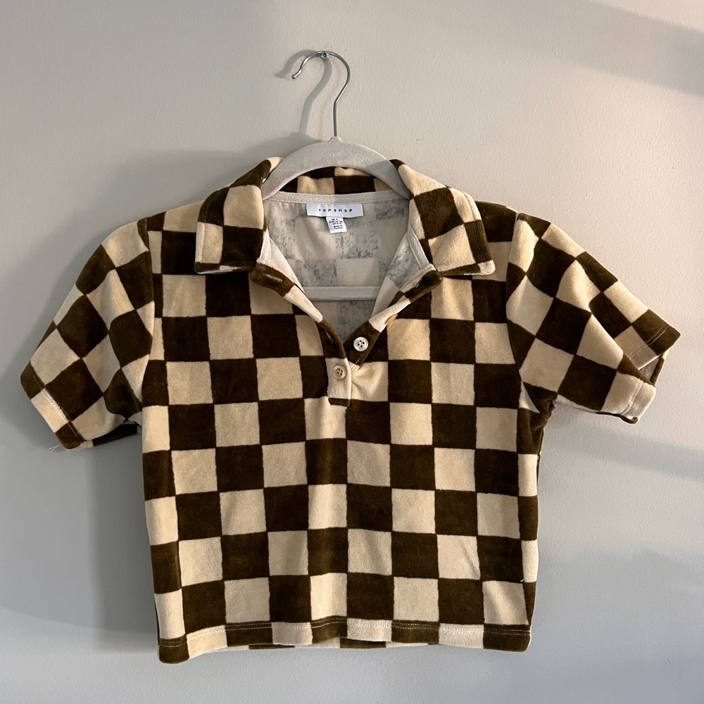 Nordstrom Checkered Cropped Shirt